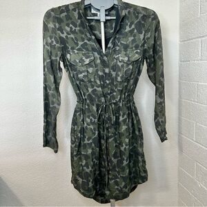 Cloth & Stone Nina Camo Mini Shirtdress, Anthropologie. Long sleeve button down